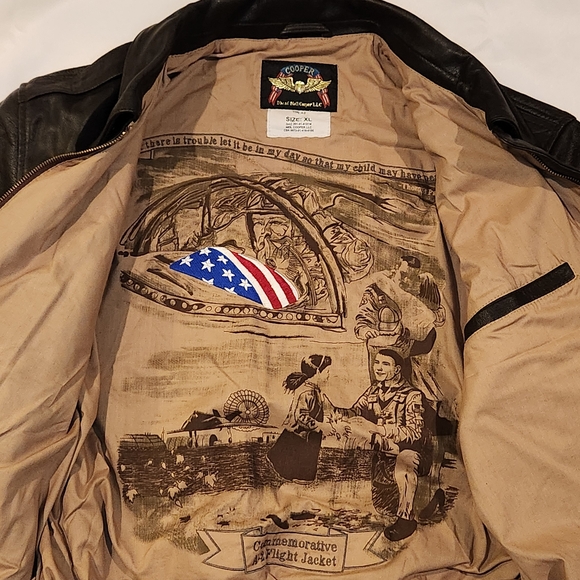 COOPER Sportswear Type A-2 Aviator Flight Jacket Leather Goatskin Bomber XL - Picture 5 of 6